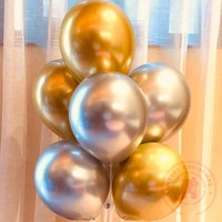 birthday party balloons 5 12inch rose gold silver blue red metal chromium balloon holiday wedding background decoration supplies