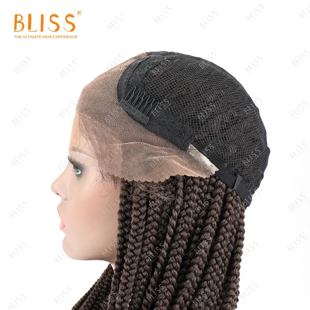 

BLISS 13x4 Synthetic Box Braids Lace Front Wigs 30 inches Long Dreadlocks Cap For Black Women Braided Twist Fiber Hair