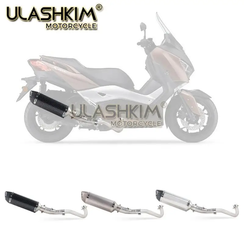 Motorcycle Full System Exhaust Muffler Escape Middle Link Pipe Slip On For yamaha XMAX300 XMAX250 XMAX400