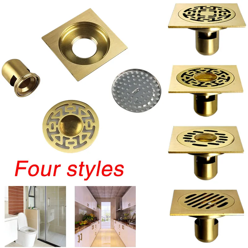 Латунный глубокий уплотнитель для воды слив душа дезодорирующий напольный