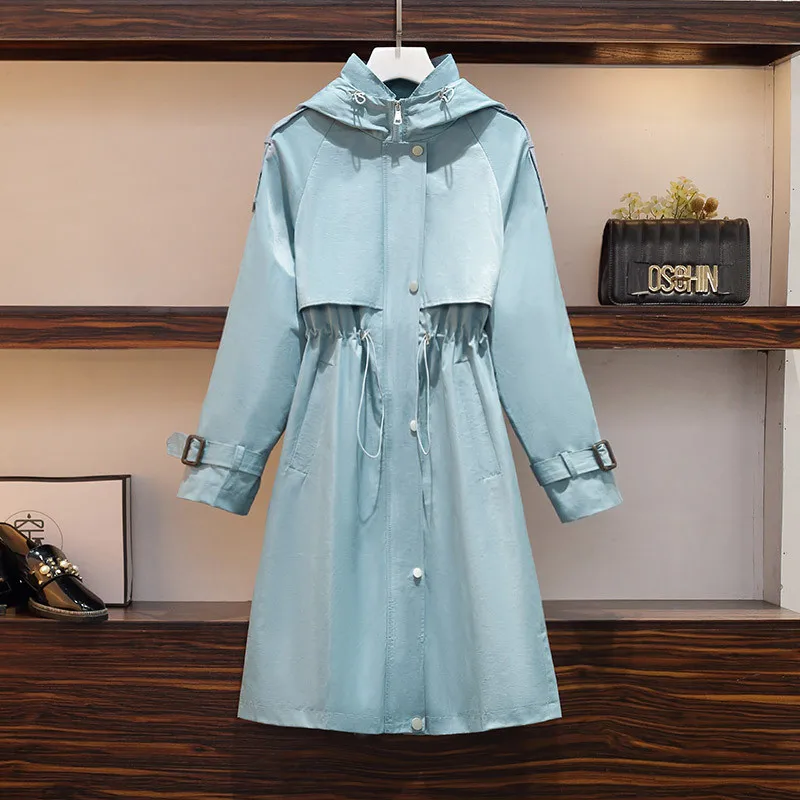2020 Новый Модный тонкий Тренч для женщин весна осень с капюшоном верхняя одежда