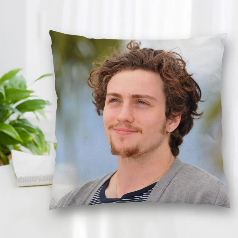 Наволочка с молнией Custom Aaron Taylor-Johnson для дома, офиса, декоративная подушка на диван.