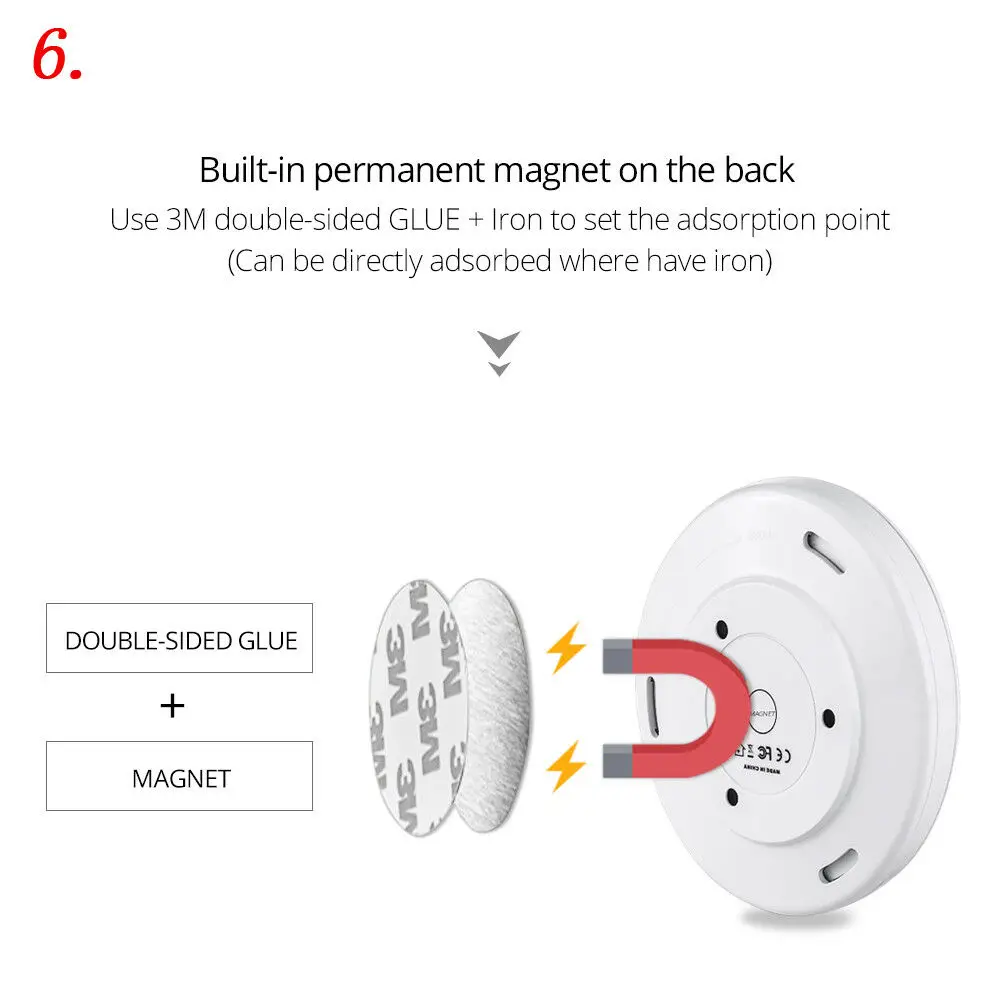 Светодиодный ИК-светильник для шкафа с датчиком движения Ночной светильник 6