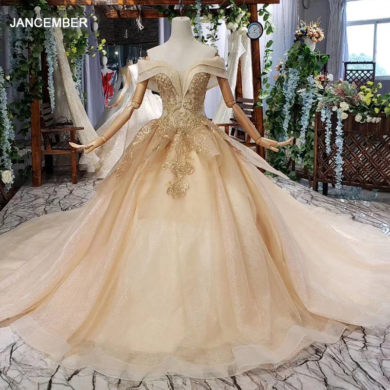 HTL640 простое свадебное платье с аппликацией поезда плеча Милая дешевые свадебные