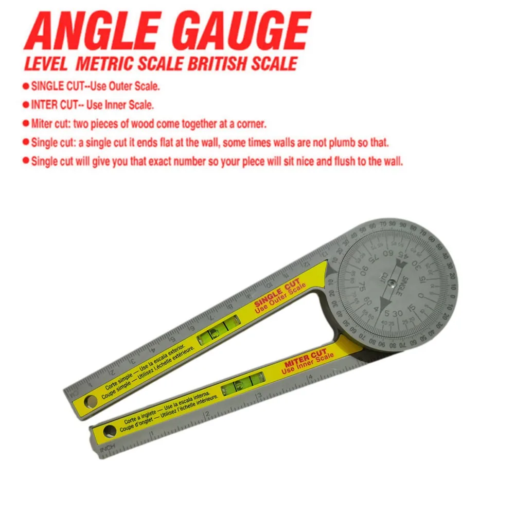 

Plastic Miter Saw Protractor High Accuracy Portable Miter cuts Measuring Tool