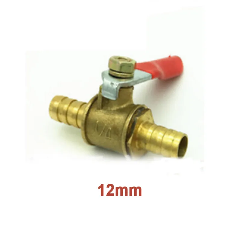Tube Pipe Fitting Copper 6-12mm Hose Barb Inline Brass Ball Valve Water Oil Air Gas Fuel Line Shutoff Fittings | Обустройство дома