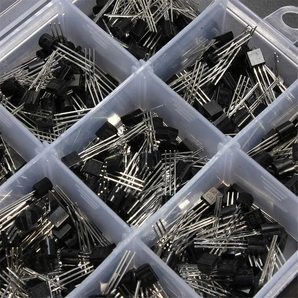 600Pcs TO-92 Transistor Assortment Box Kit 15 Value x 40 Pcs Transistors 2N2222 2N3904 2N3906 C945 S8050 S8550 S9014 S9013 | Инструменты
