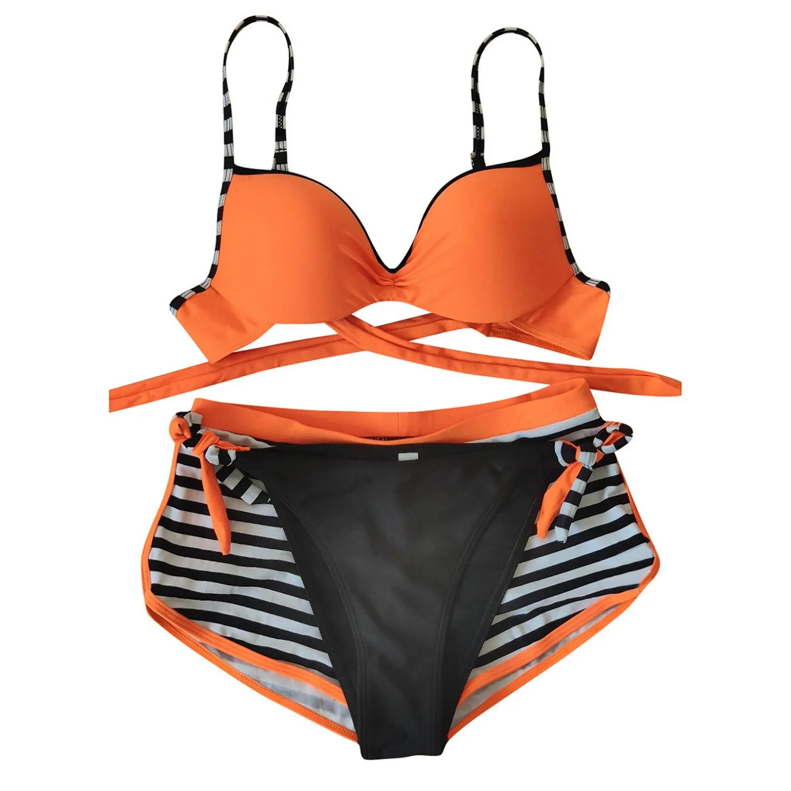

Womens Padded Push-up Bra Bikini Set Swimsuit Bathing Suit Swimwear Beachwear Flaw less Women's Swimsuits Vintage Swimming Suit