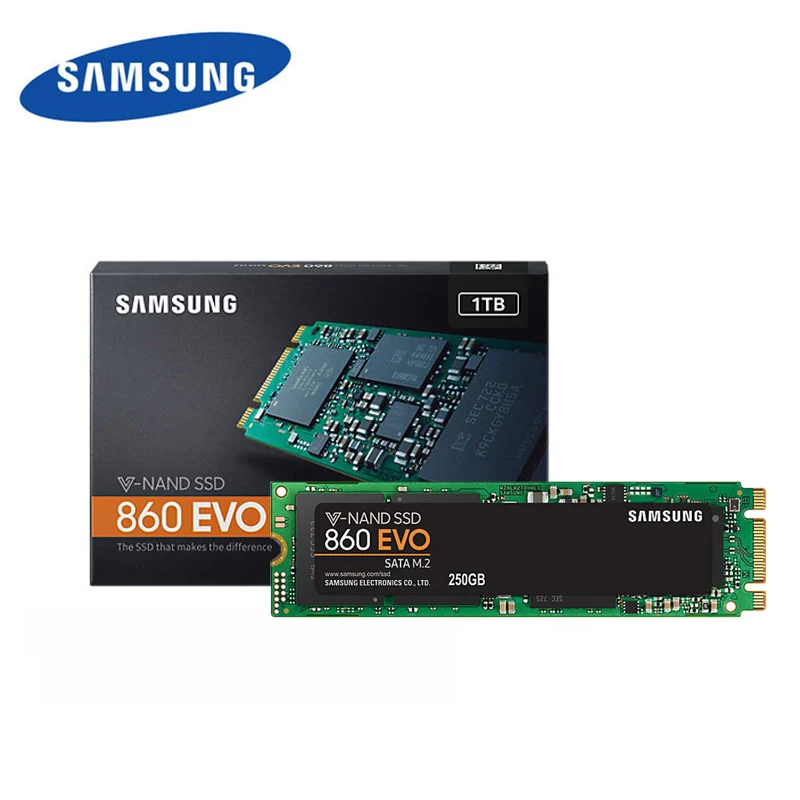 Внутренний твердотельный накопитель SAMSUNG 860 EVO SSD M.2 2280 TLC HDD 250 ГБ 500 ТБ для ноутбука |