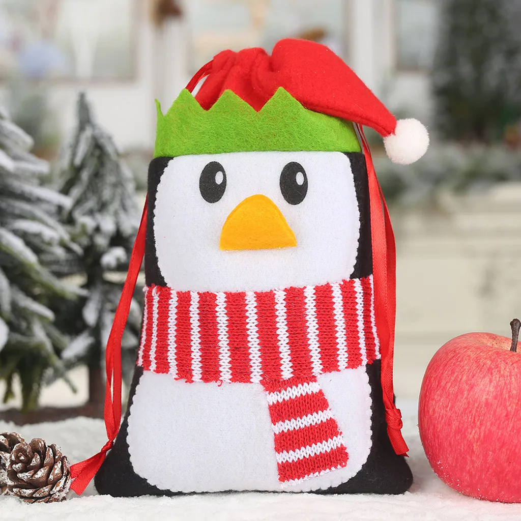 Рождественские чулки носки Снеговик Санта Лось Navidad год мешок для конфет Рождество украшения Рождественская елка украшения вечерние подарок для детей