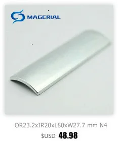 N38H NdFeB Энергосбережение дуги OR14.8xIR12xW9.2xL20xT2.8 мм магнит двигателя для генераторов ветряной турбины Неодимовый Постоянный магнит
