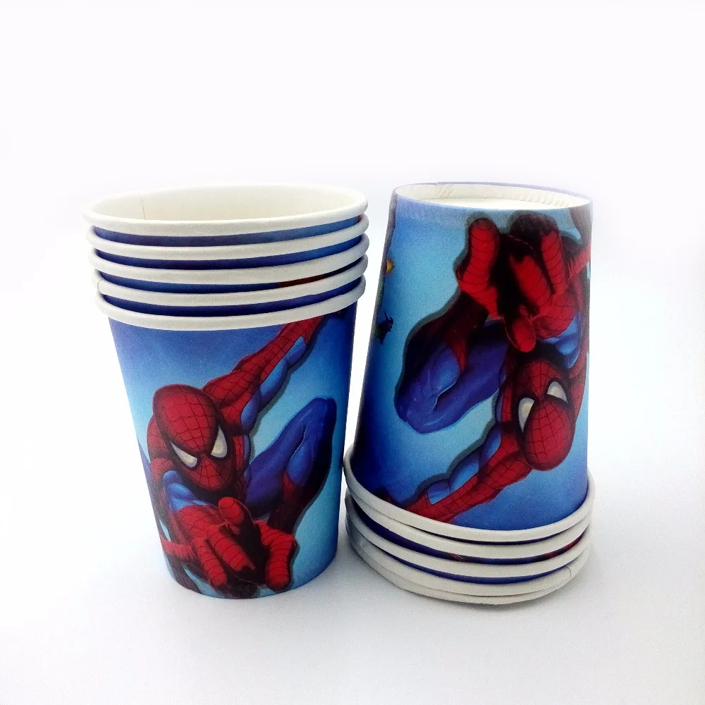 10 шт./лот Кубок Человека-паука мультфильм супергерой День Рождения украшения