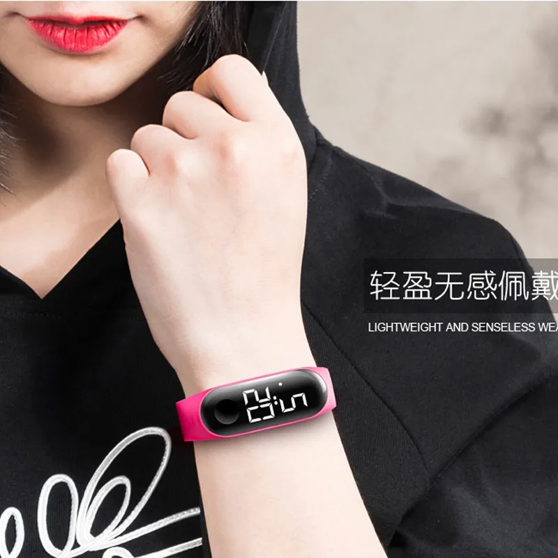 Цифровые женские часы montre silicone femme LED электронные спортивные для мужчин