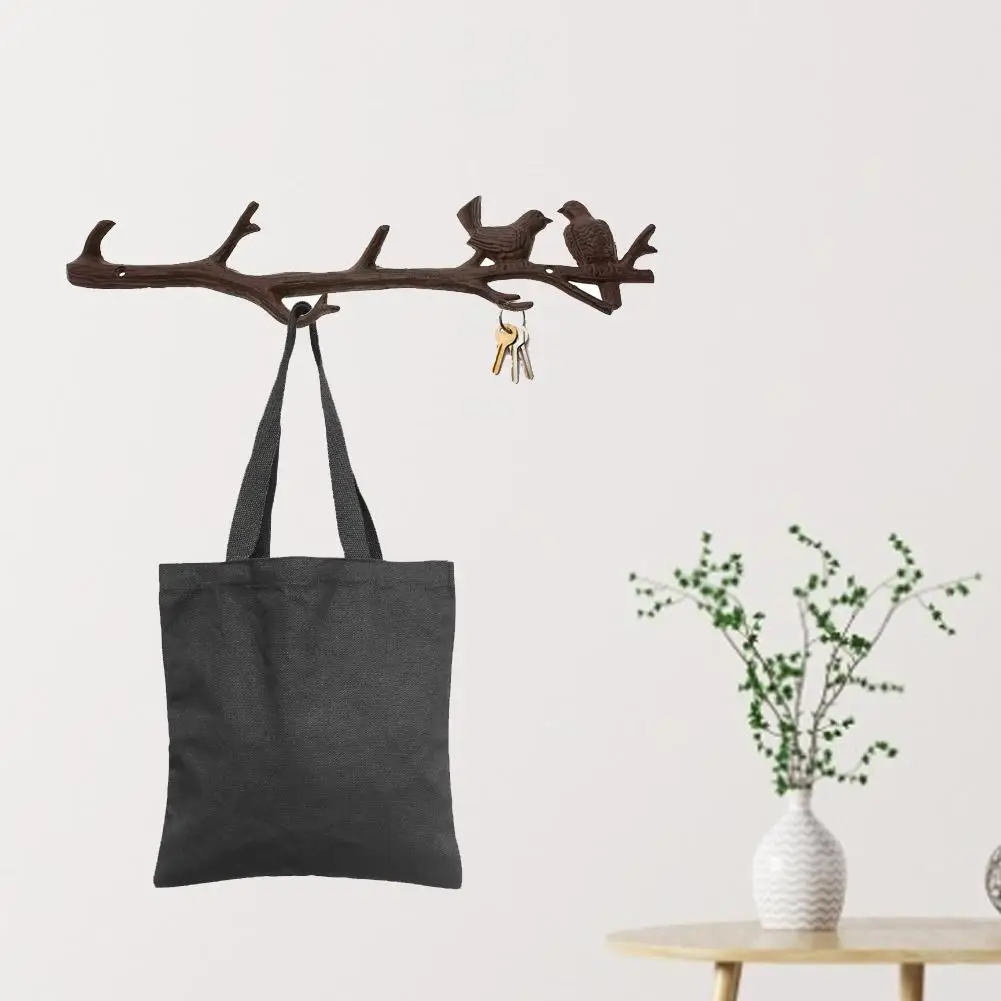 Кованый железный винтажный твиг принт с птицами рамка 6 крючками декоративный