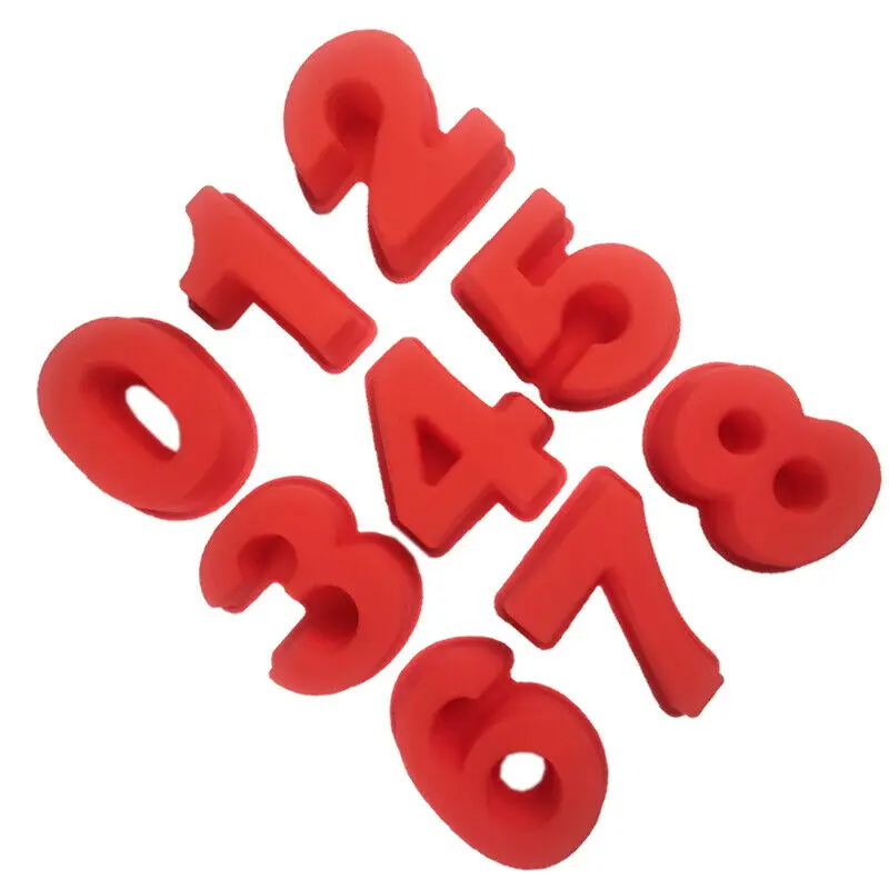 Number Cake Mold Tools Pan Mould Silicone 0-9 Anniversary Tin Birthday Baking mold | Дом и сад