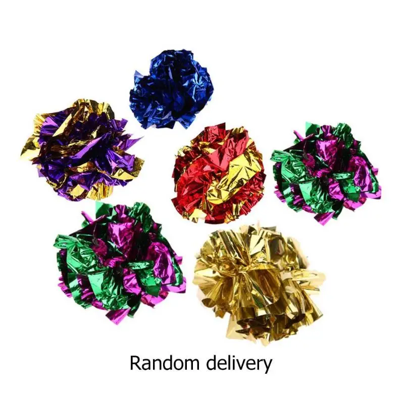 1 шт. игрушки для домашних животных разноцветные миларовые мячи красочные кольца