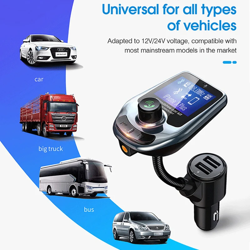 Беспроводной Bluetooth fm передатчик MP3 радио адаптер автомобильный комплект USB