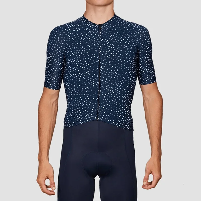 2019 командный костюм с черной овечкой Велоспорт темно синяя футболка коротким