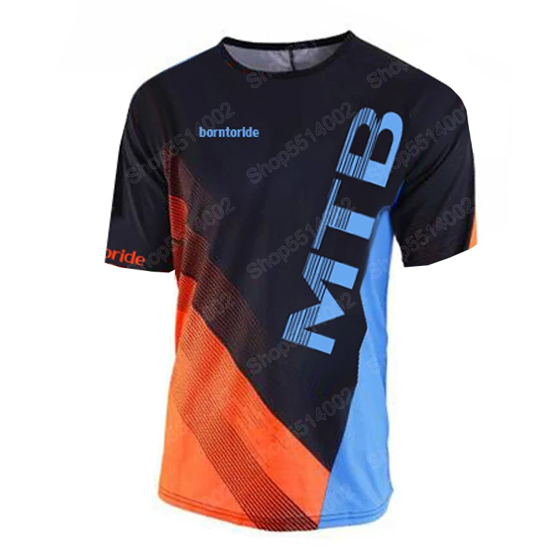 Short Sleeve Downhill Jersey Mountain Bike T-shirt MTB DH Maillot Bicycle Shirt Uniform Cycling Clothing Motorcycle Clothes | Спорт и
