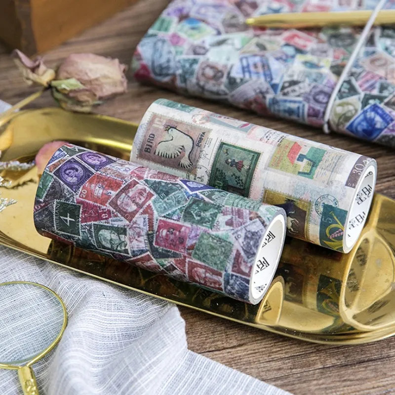 

1roll/pack 2 choices Momo postbox story series decoration hand account DIY diary photo album sticker tape 10cm
