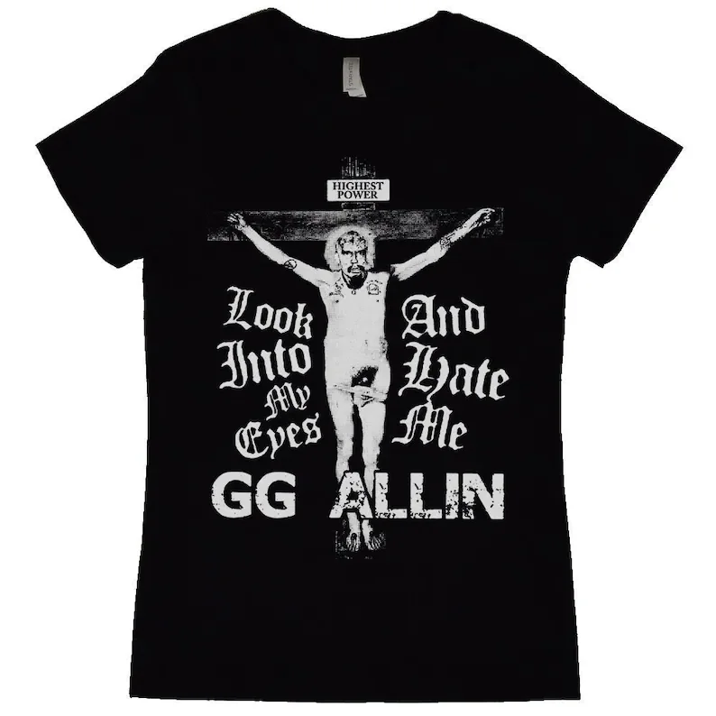 

GG Allin Look Into My Eyes Women's T-Shirt 3d Black T Shirts For Men 2021