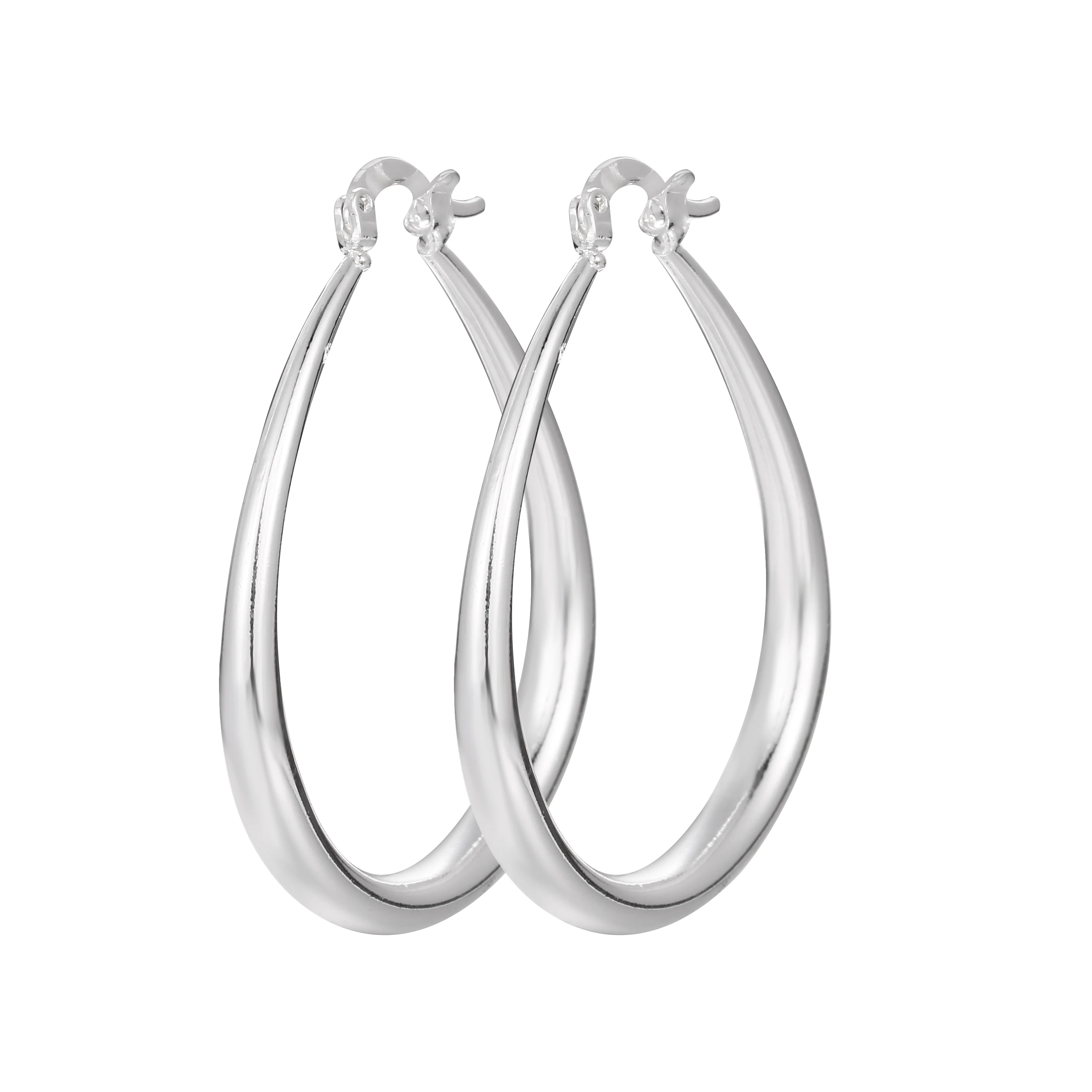 

Hot Sale 925 Sterling Silver Simple U Shaped Hoop Earrings For Women Fashion Jewelry Wedding Accessories L095