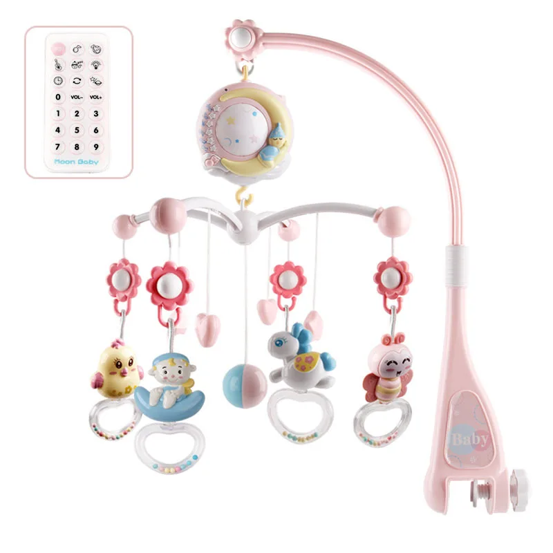 Baby Toys Crib Mobiles Rattles Music Educational Bed Bell Carousel for Cots Projection Infant 0-12 Months Newborns |