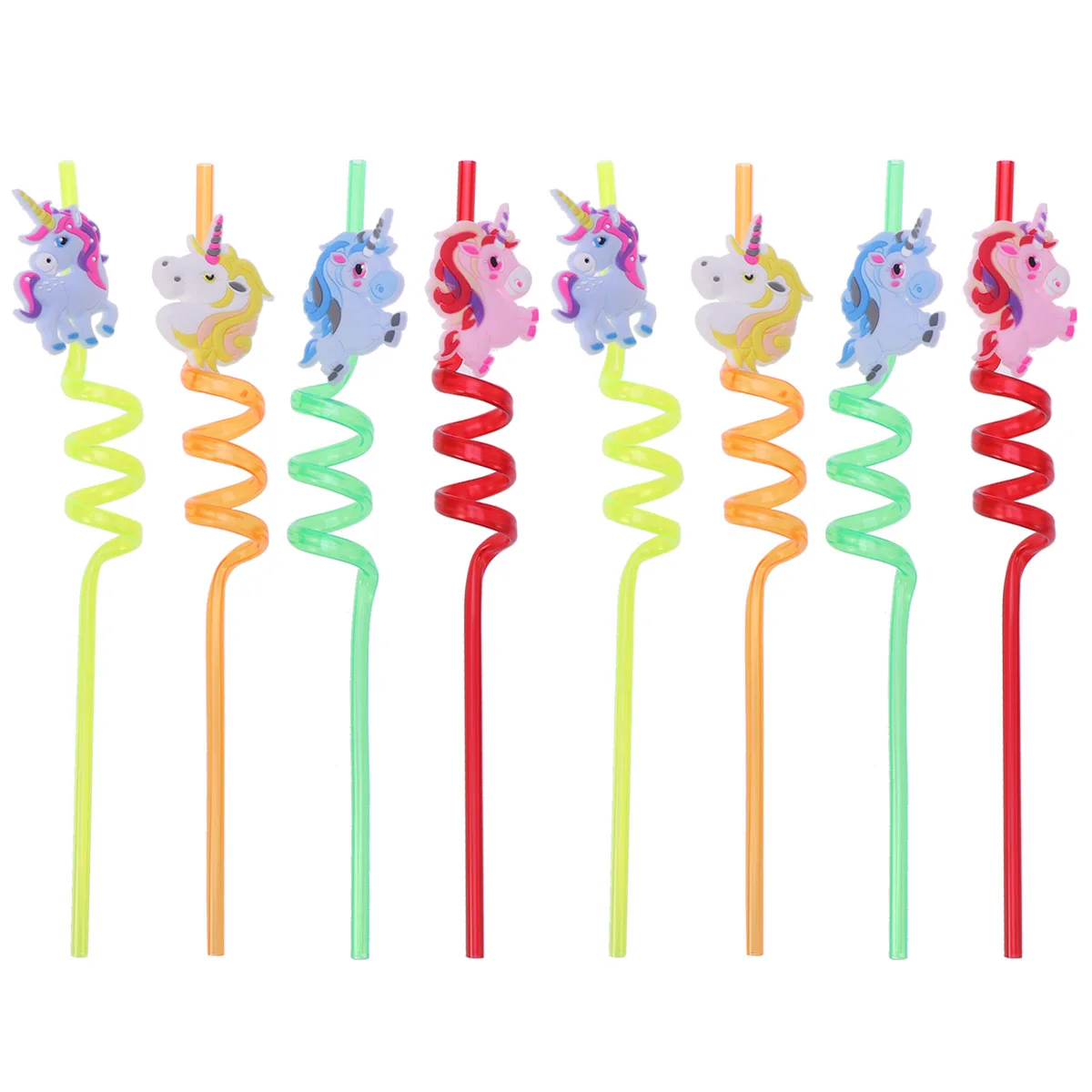 8 шт. декоративные соломинки в виде единорога|Одноразовая посуда для вечеринок| |