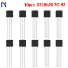 10 шт.лот DS18B20 TO-92 Сенсорный электронный чип ds18b20 to92 18B20 чипы Температурный датчик IC 18b20 Сделай Сам электронный