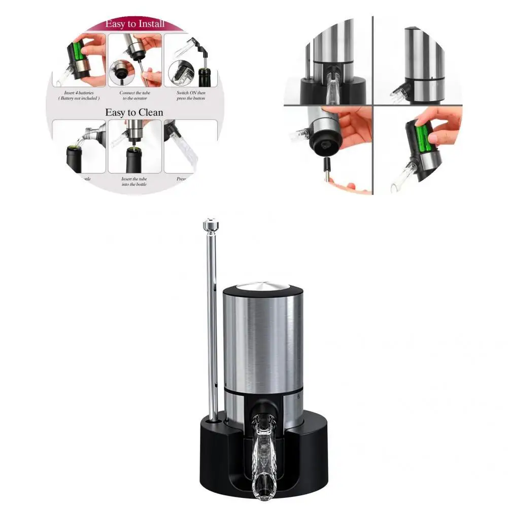 

Long Service Life Durable Automatic Wine Aerator Pourer Spout Battery Powered Wine Aerator Sleek for Bar Pub Tavern