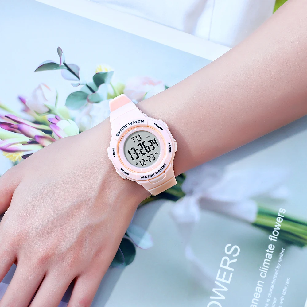 Электронные наручные часы Sanda для мужчин и женщин модные повседневные