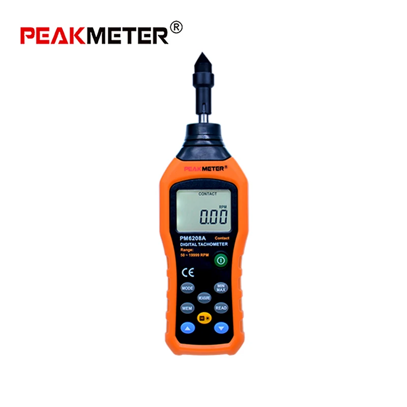 PEAKMETER PM6208A цифровой тахометр ручной Связаться двигателя Цифровой широкий