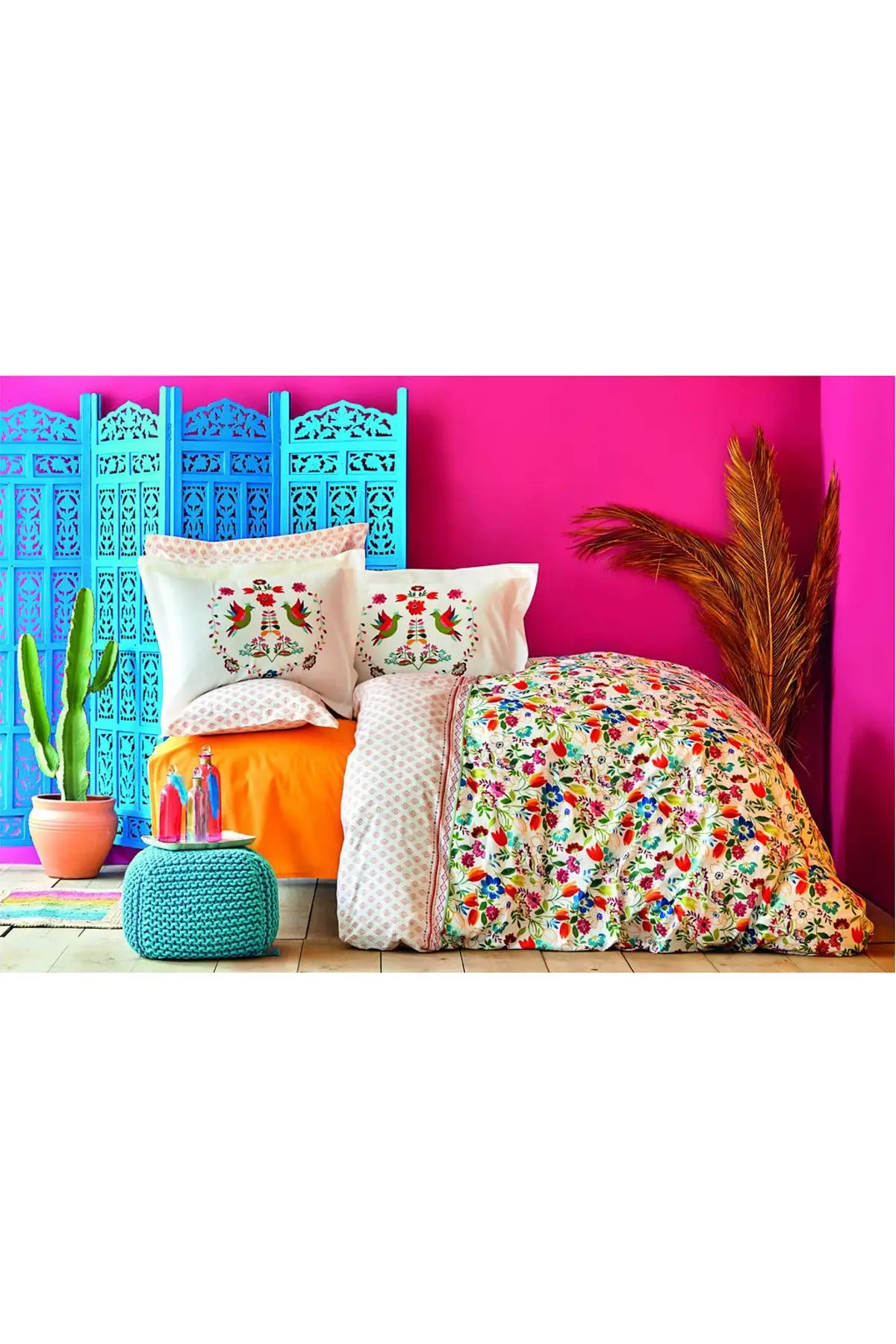 

Parlin Fuchsia Double Personality Duvet cover set