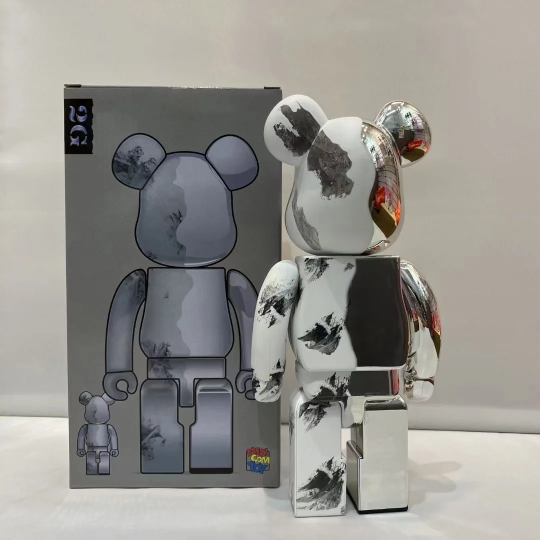 Высокой версии Bearbricklys 400% 28 см красочные бусины ПВХ экшн-фигурки блоки медведь