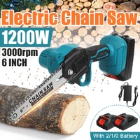 550w 6 inch cordless electric saw pruning chainsaw garden tree logging saw with 1 or 2 x li battery for makiita 18v battery
