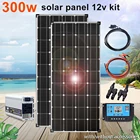 300 втсолнечная панель 12v солнечная батарея Гибкий комплект солнечных панелей в комплекте 150вт зарядное устройство для солнечных батарей для автомобиля фургон фургон яхта лодка крыша домашняя система инвертор 1000 вт