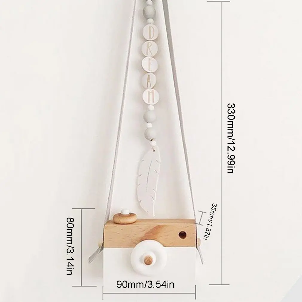 

Wooden Camera Toys Cute Nordic Hanging Kids Toy Gift Room Decor Furnishing Articles Wooden Toys For Kid 10*8*5.5Cm