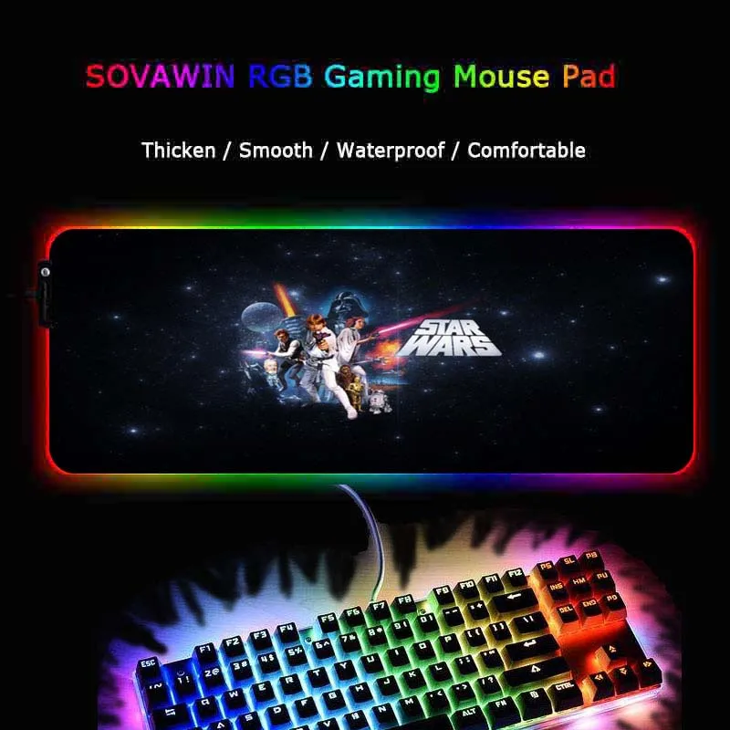 XGZ, Звездные войны, игровой коврик для мыши, компьютерный коврик для мыши, RGB, большой коврик для мыши, геймер, XXLBig Mause, коврик для ПК, настольный игровой коврик с светодиодный подсветкой