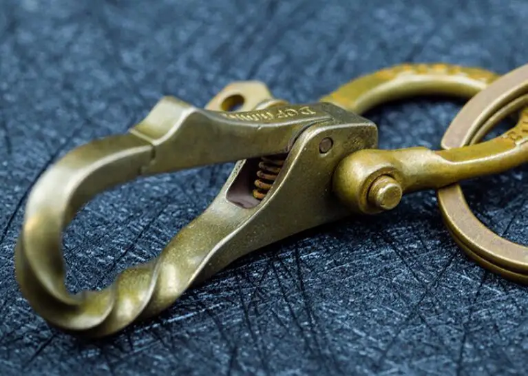 Старинные винтажные латунные медные брелоки ручной работы брелок держатель для