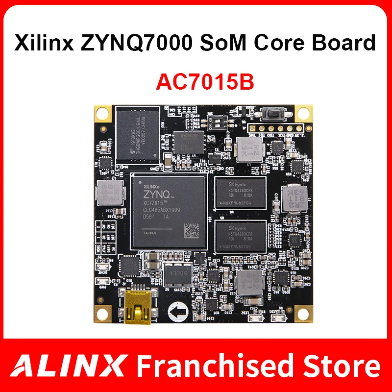 Плата для разработки ALINX SoM AC7015B: XILINX Zynq-7000 SoC XC7Z015 ZYNQ ARM 7015 FPGA 8G eMMC на модуле |