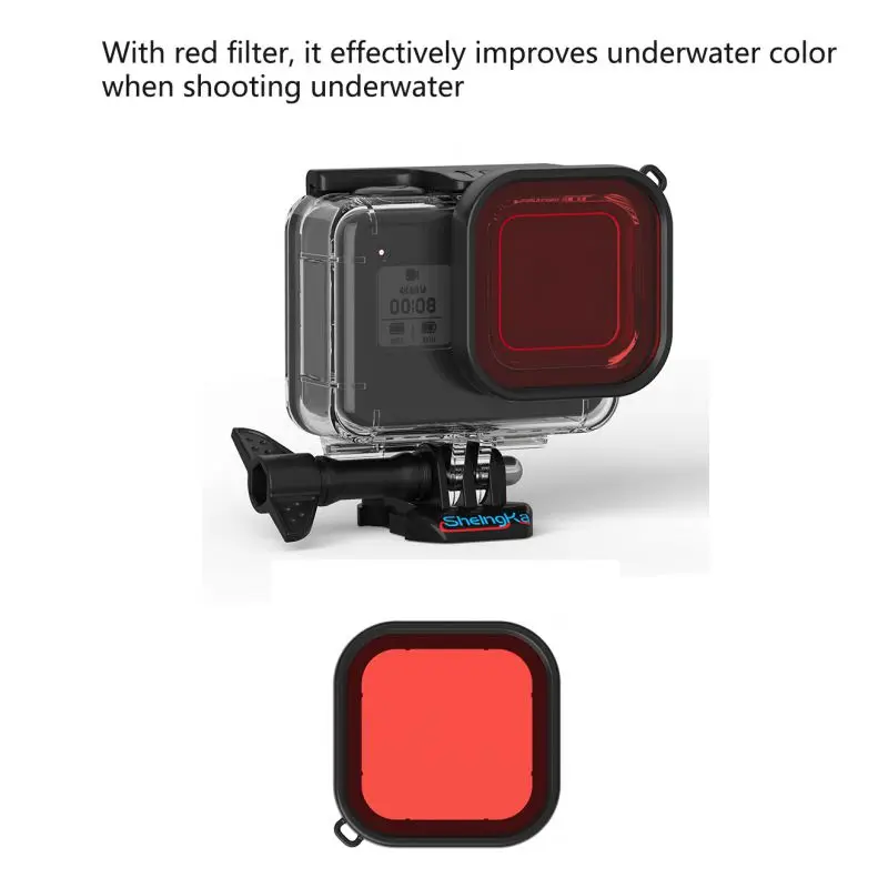Фильтры для Gopro Hero 8 Водонепроницаемый чехол HERO8 фильтр дайвинга Gopro8