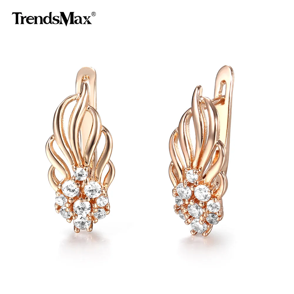 Новые модные серьги гвоздики в форме листьев для женщин и девушек 585 розовое