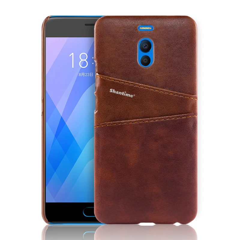 BROWN Обложка на заднюю панель из искусственной кожи для Meizu M6 Note чехол-кошелек для Meizu M6T чехол с отделениями для визиток для Meizu 15 15 Plus чехол для телефона - Цвет: BROWN