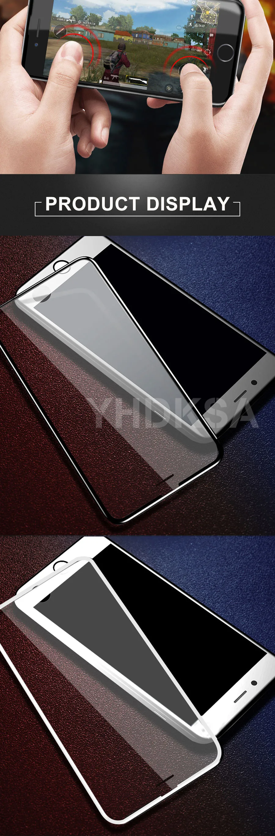 100D изогнутое полное покрытие из закаленного стекла для iPhone 8 7 6 6s Plus Защита экрана для iPhone X XR XS 11 Pro Max защитная пленка