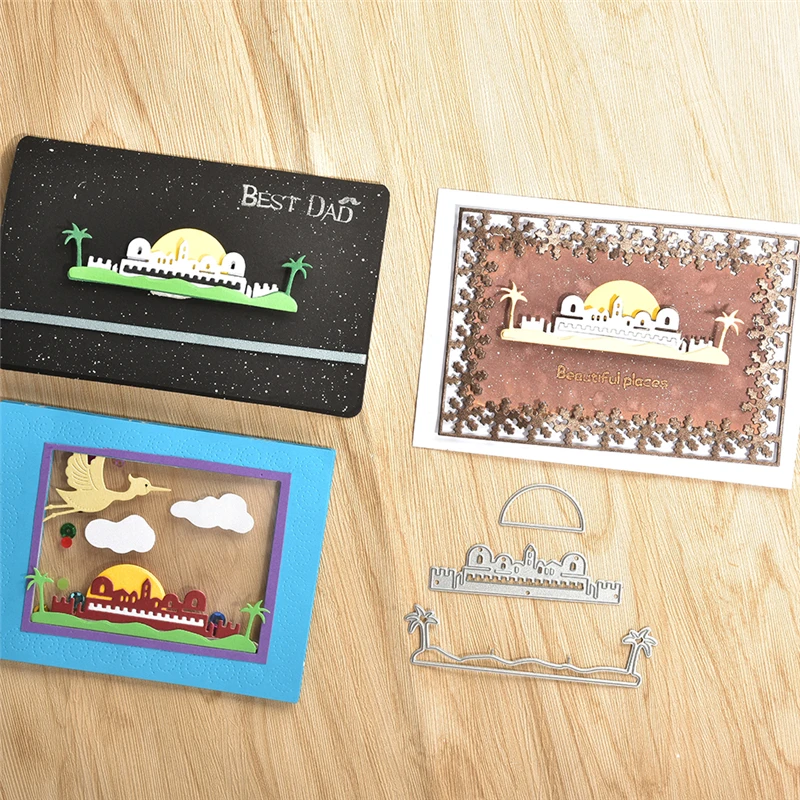 DiyArts рождественские штампы дерево дом металлические Вырубные новые 2019 для