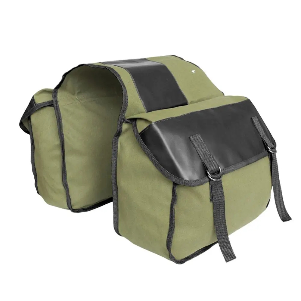 

55% Hot Sales!!! Portable Canvas Motorcycle Saddlebag Dual-sided Rear Seat Storage Luggage Bag