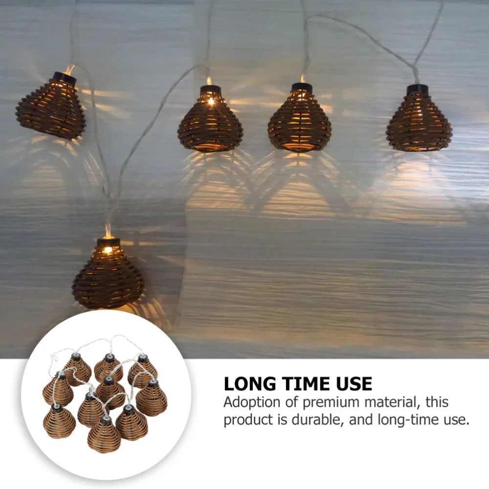 

1pc Creative Rattan String Romantic String Light Decorative Light (Brown)