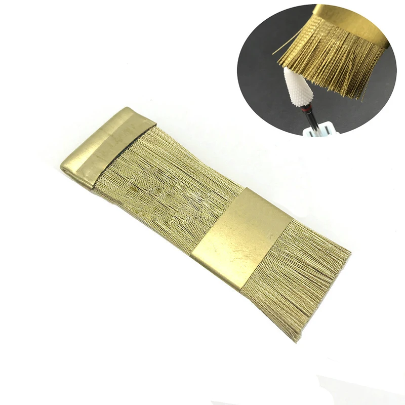 1 шт. щетка для чистки сверла ногтей Золотая портативная электрические