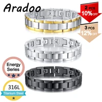 aradoo magnetic bracelet mens bracelet metal bracelet clasp bracelet holiday gift for bracelet korea stainless steel bracelet