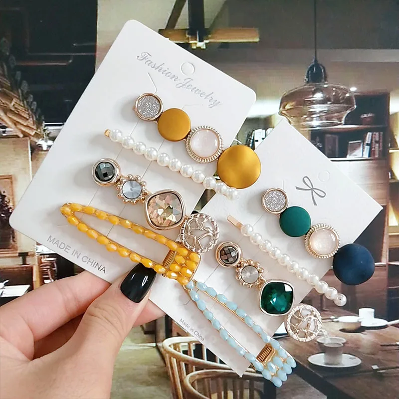 Элегантная заколка для волос с искусственным жемчугом женщин аксессуары в